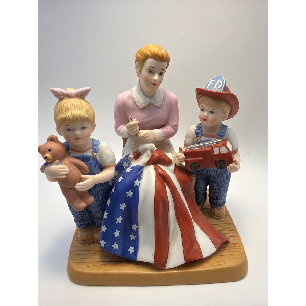 Home Interiors Denim Days Sweet Land of Liberty Figurine 15357-04 Americana 2004